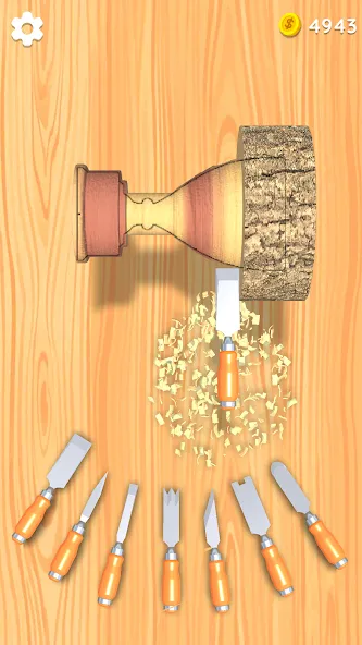 Скачать Wood Turning 3D - Carving Game с модом — Безлимитные деньги и все инструменты открыты — скриншот 2
