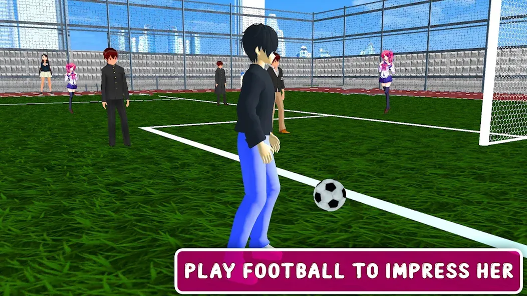 Anime High School Love Story Mod APK Романтические приключения без ограничений — Скачать на Андроид — скриншот 3