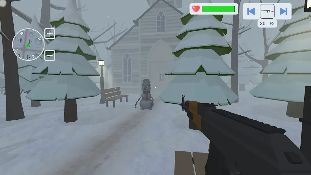 Скачать Evil Snowmen 2 — Последняя версия (Безлимитные монеты и патроны) — скриншот 1