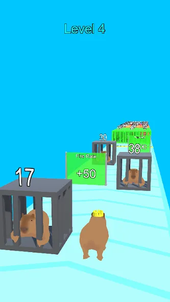 Capybara Run MOD APK на Android — Бесконечные монеты и ускорение бега — скриншот 1