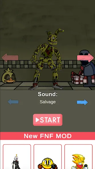 FNF Springtrap Mod Test — Мод: Тестируйте движения спрингтрапа — скриншот 1