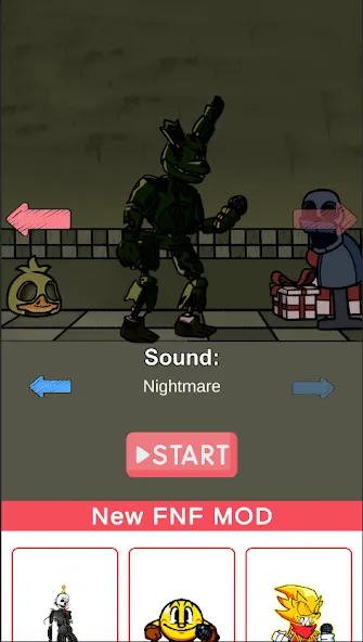 FNF Springtrap Mod Test — Мод: Тестируйте движения спрингтрапа — скриншот 2