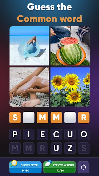 4 Pics 1 Word: Guessing Games Mod APK Безлимитные подсказки и открыты все уровни — Скачать на Андроид — скриншот 1 4 Pics 1 Word: Guessing Games Mod APK Безлимитные подсказки и открыты все уровни — Скачать на Андроид — скриншот 1