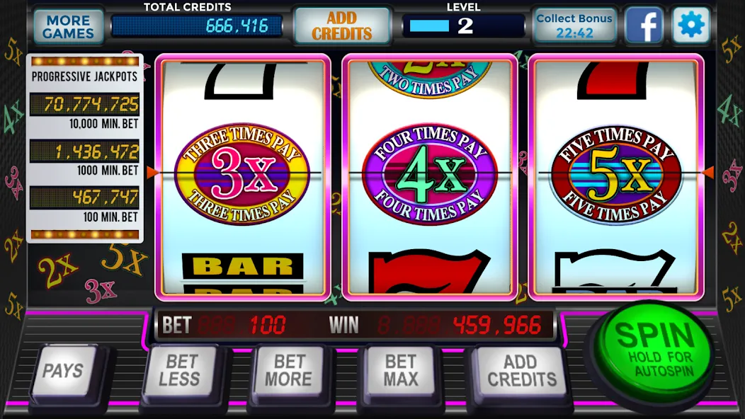 777 Slots Casino Classic Slots — Взломанная версия (Безлимитные монеты и джекпоты) — скриншот 3