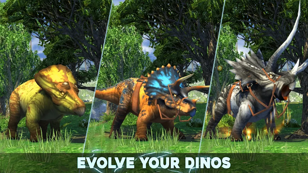 Взломанная Dino Tamers - Jurassic MMO на Андроид — Безлимитные ресурсы и сильные динозавры — скриншот 1