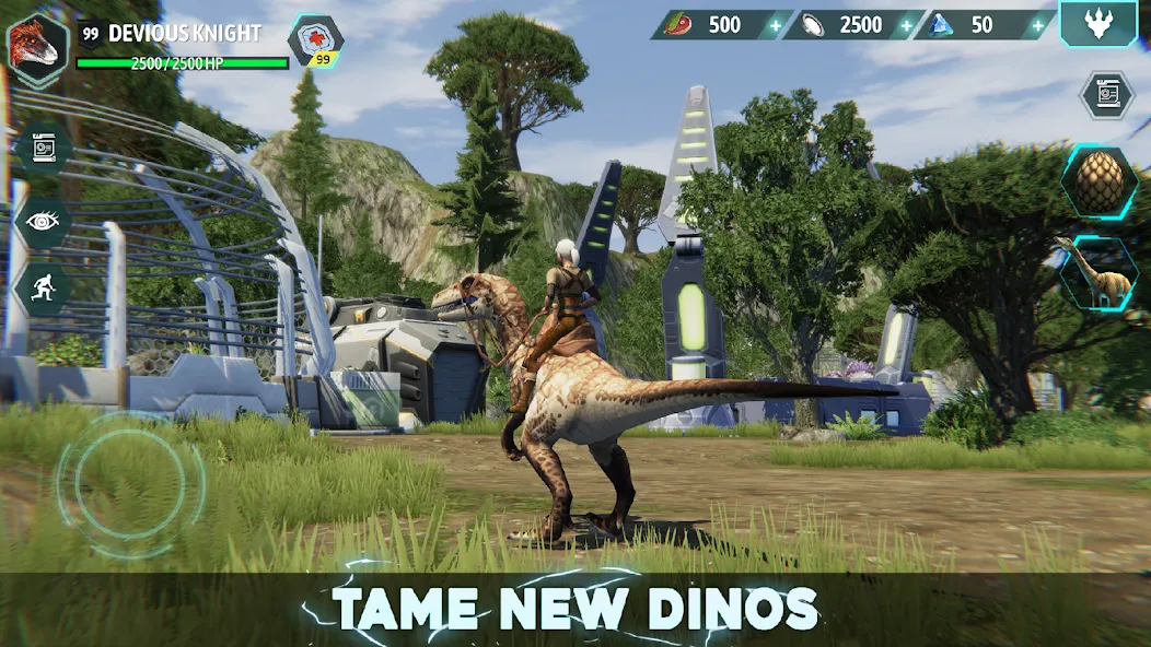 Взломанная Dino Tamers - Jurassic MMO на Андроид — Безлимитные ресурсы и сильные динозавры — скриншот 3