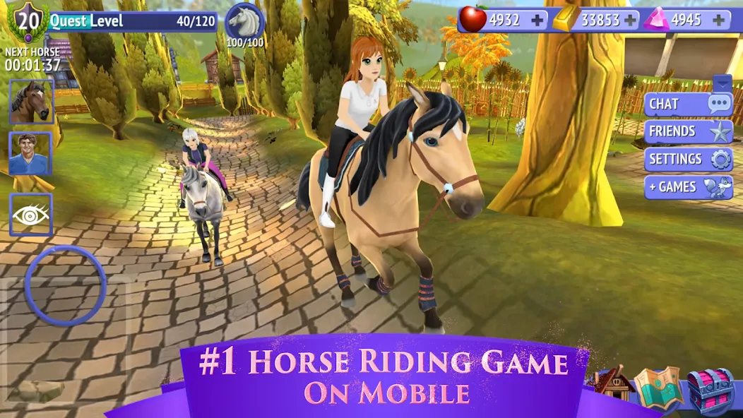 Скачать Horse Riding Tales - Wild Pony на Android — Бесконечные монеты и редкие лошади — скриншот 3