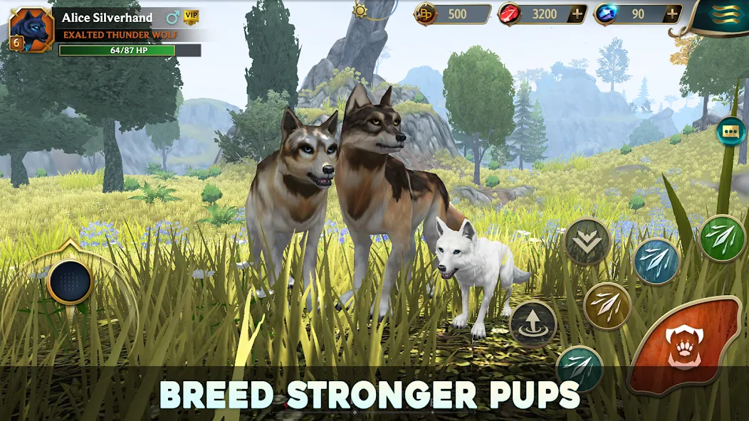 Скачать Wolf Tales - Wild Animal Sim на Android — Много денег и всё открыто — скриншот 1