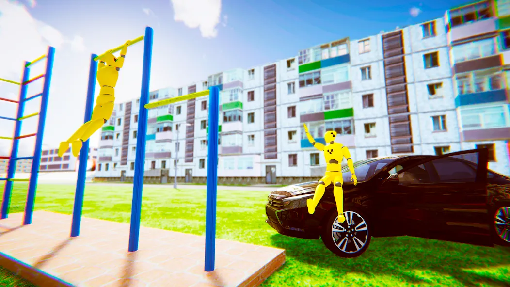 VAZ Crash Test Simulator 2 MOD APK — Безлимитные деньги и все машины — скриншот 3