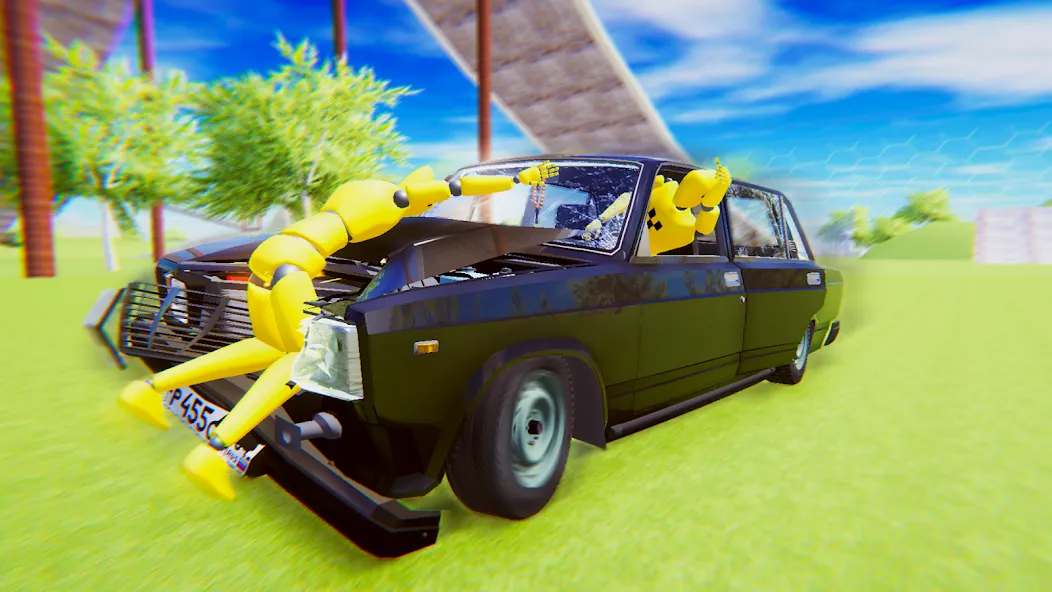 VAZ Crash Test Simulator 2 MOD APK — Безлимитные деньги и все машины — скриншот 4