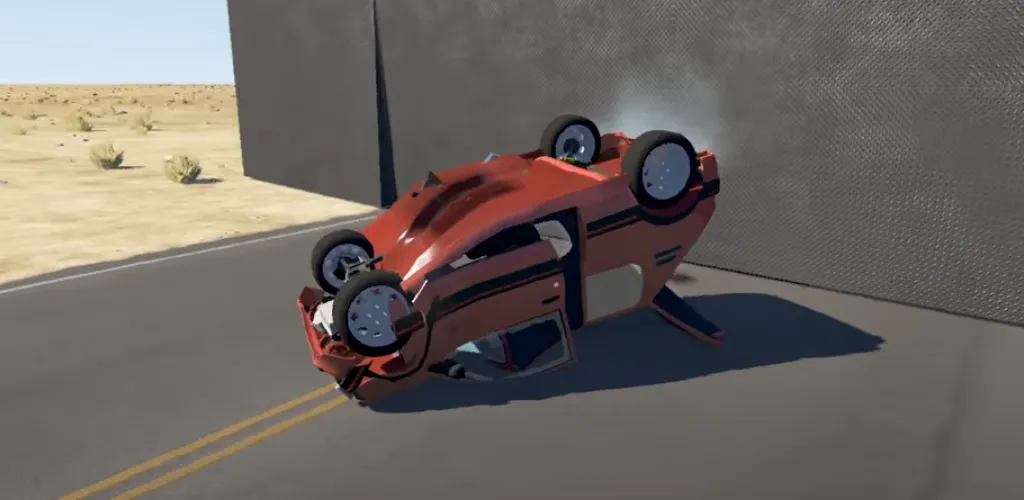 Realistic Car Crash Simulator на Андроид — Мод Безлимитные деньги и открыты все машины — скриншот 1