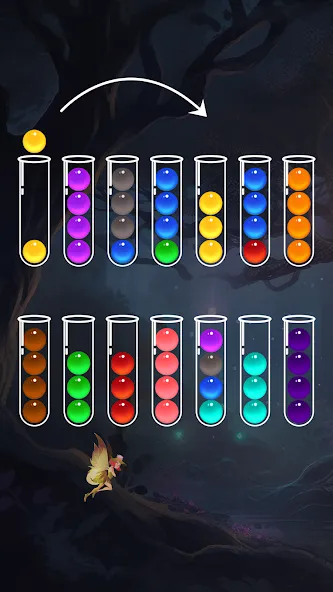 Ball Sort - Color Puzzle Game Mod APK Подсказки и отмены без ограничений — Скачать на Андроид — скриншот 1