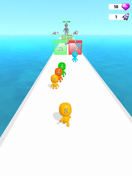 Скачать Man Runner 2048: Run and Merge на телефон — Безлимитные монеты и усиленные персонажи — скриншот 5