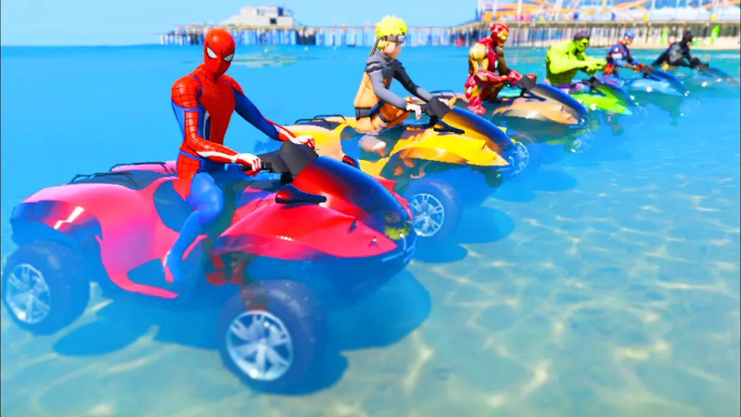 Скачать ATV Quads Bike Stunt Racing 3D — Модификация Безлимитные деньги и все трассы открыты — скриншот 2