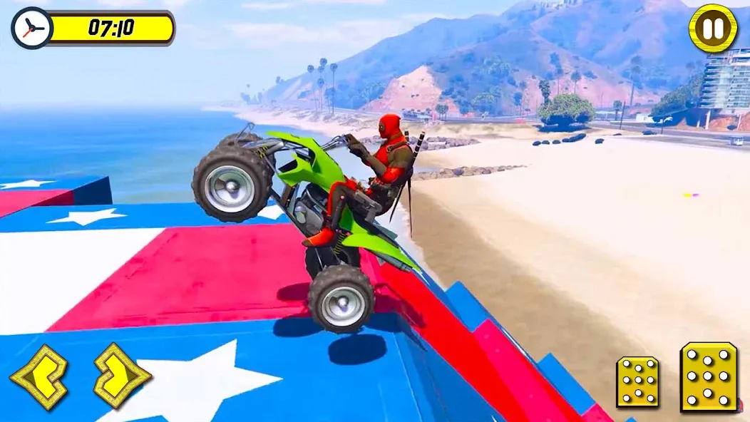 Скачать ATV Quads Bike Stunt Racing 3D — Модификация Безлимитные деньги и все трассы открыты — скриншот 4