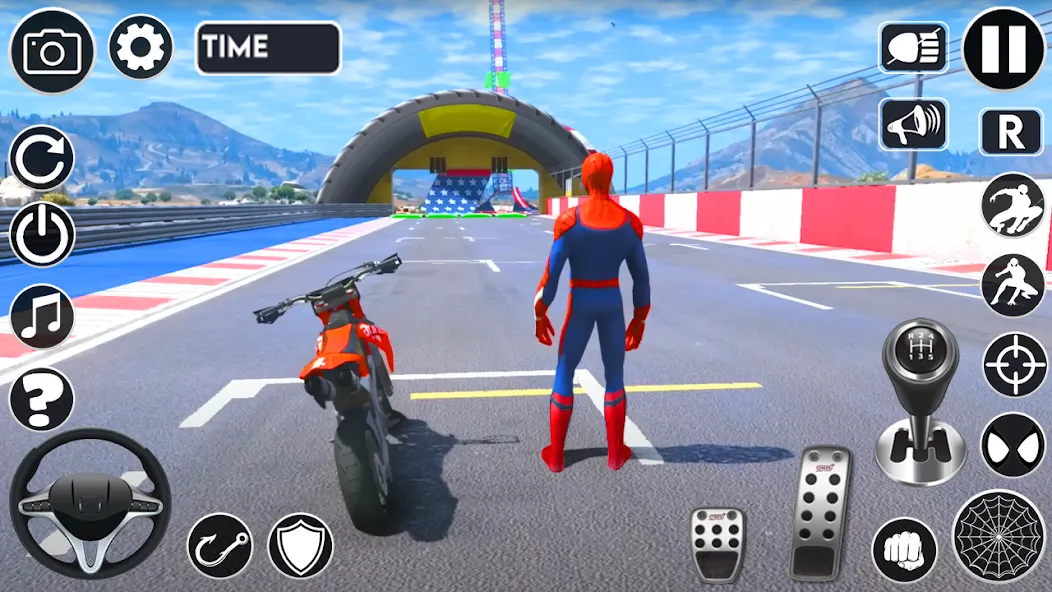 Superhero Tricky Bike Stunt на Андроид — Безлимитные деньги и все байки — скриншот 1 Superhero Tricky Bike Stunt на Андроид — Безлимитные деньги и все байки — скриншот 1