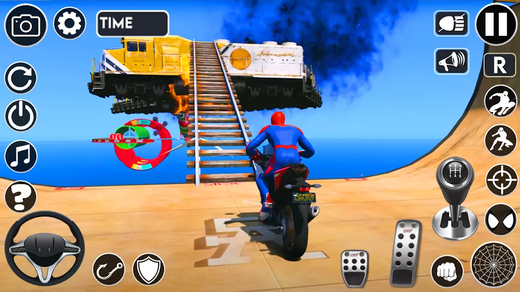 Superhero Tricky Bike Stunt на Андроид — Безлимитные деньги и все байки — скриншот 2 Superhero Tricky Bike Stunt на Андроид — Безлимитные деньги и все байки — скриншот 2