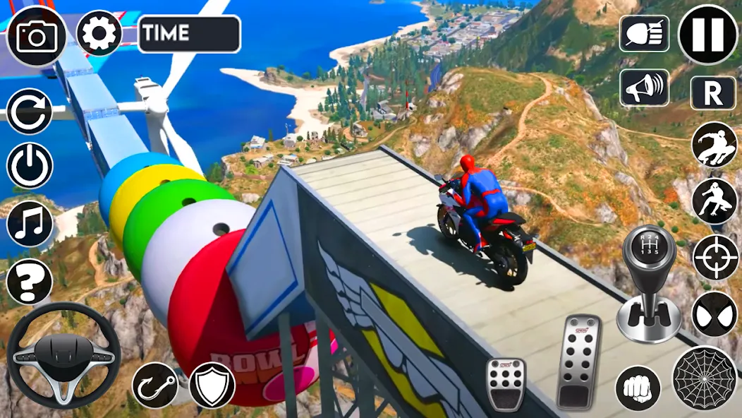 Superhero Tricky Bike Stunt на Андроид — Безлимитные деньги и все байки — скриншот 3 Superhero Tricky Bike Stunt на Андроид — Безлимитные деньги и все байки — скриншот 3