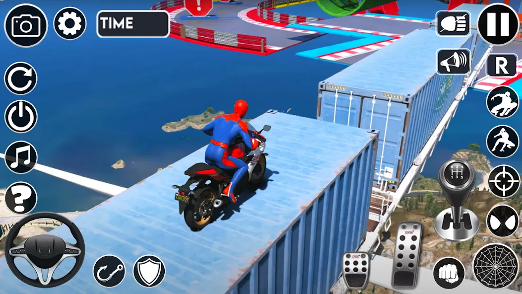 Superhero Tricky Bike Stunt на Андроид — Безлимитные деньги и все байки — скриншот 4 Superhero Tricky Bike Stunt на Андроид — Безлимитные деньги и все байки — скриншот 4