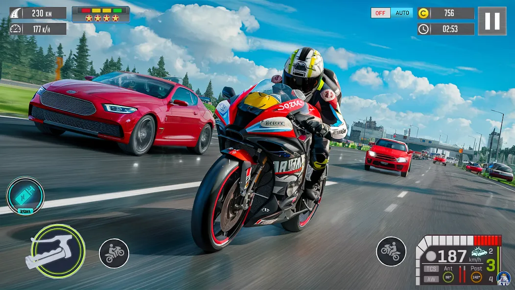 Скачать Moto Racing 3d Motorcycle Game — Модификация Безлимитные деньги и все трассы открыты — скриншот 1