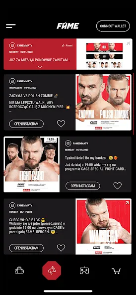 FAME MMA APP — Эксклюзивные бои и бонусы — скриншот 1