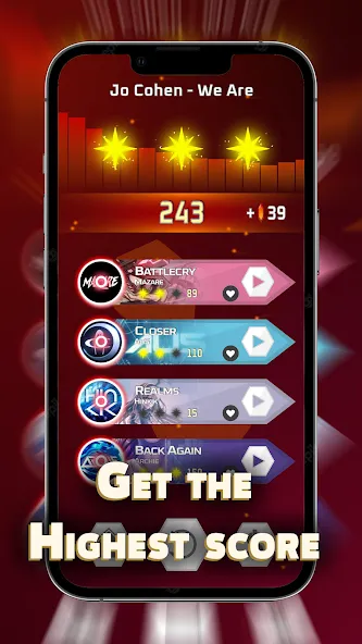 Скачать взлом Dash'n'Beat - EDM Rhythm game на Андроид — Безлимитные деньги и все уровни открыты — скриншот 4