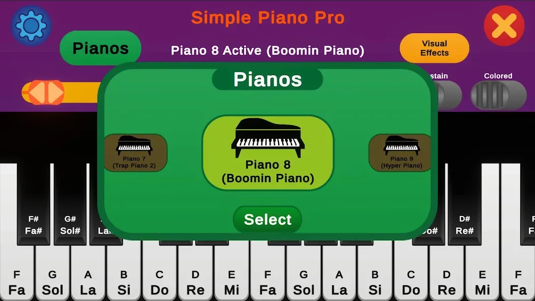Simple Piano Pro на Андроид — Мод Разблокированы все песни и ноты — скриншот 5