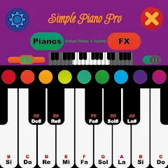 Simple Piano Pro на Андроид — Мод Разблокированы все песни и ноты