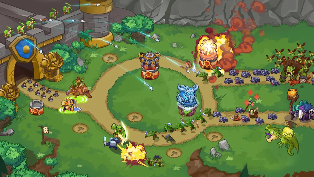 Скачать King of Defense 2: Epic TD на Android — Много денег и все открыто — скриншот 1