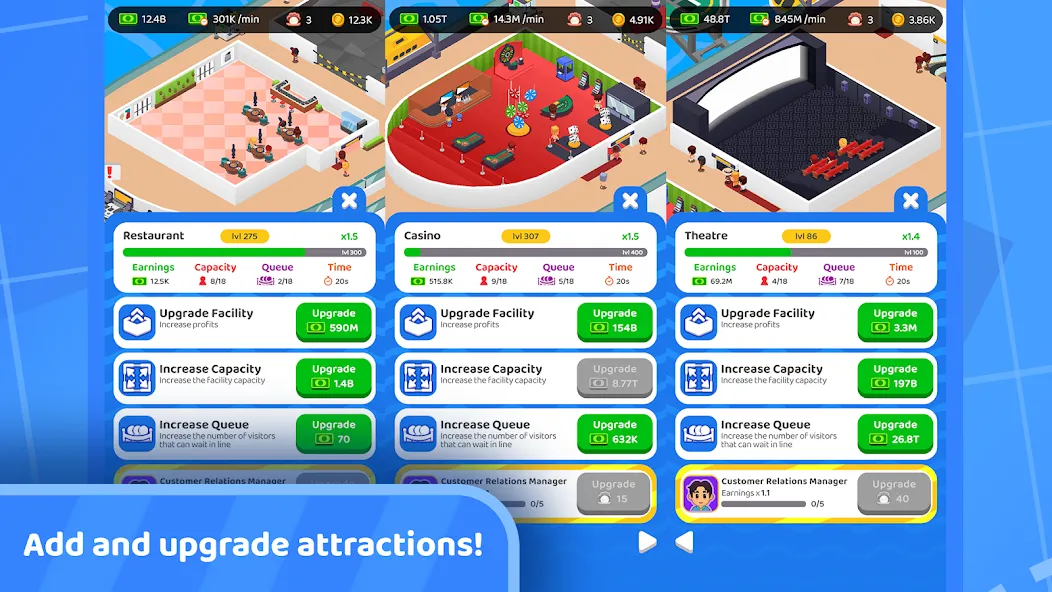 Скачать Idle Cruise Ship Simulator MOD APK — Безлимитные деньги и пассажиры — скриншот 2