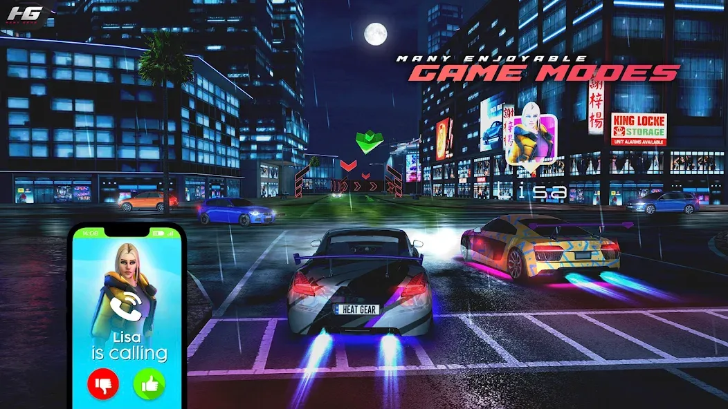 Heat Gear - Race & Drift World (Мод Безлимитные деньги и топливо) — скриншот 2