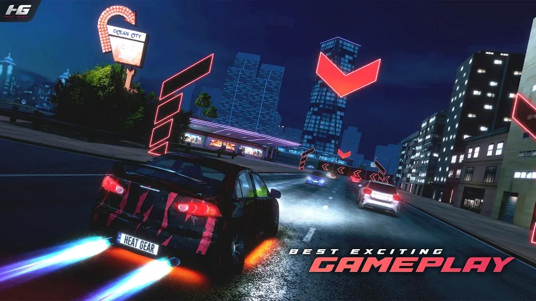 Heat Gear - Race & Drift World (Мод Безлимитные деньги и топливо) — скриншот 5