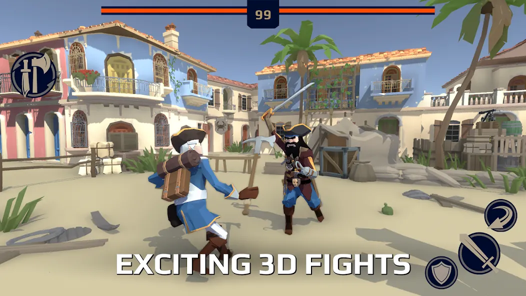 Slash Polygon: Medieval PVP MOD APK на Android — Безлимитные деньги и усиленная броня — скриншот 2