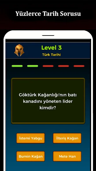 Скачать взломанную Tarih Bilgi Yarışması — Безлимитные подсказки и правильные ответы — скриншот 1