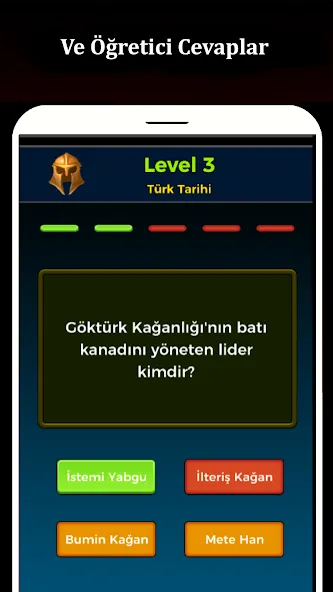Скачать взломанную Tarih Bilgi Yarışması — Безлимитные подсказки и правильные ответы — скриншот 2