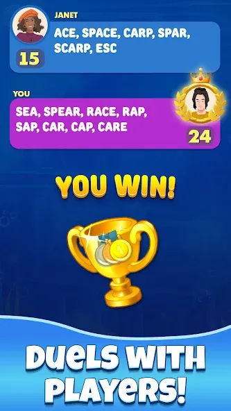 Скачать Gold for words: anagram games с модом — Много золота и подсказок — скриншот 2