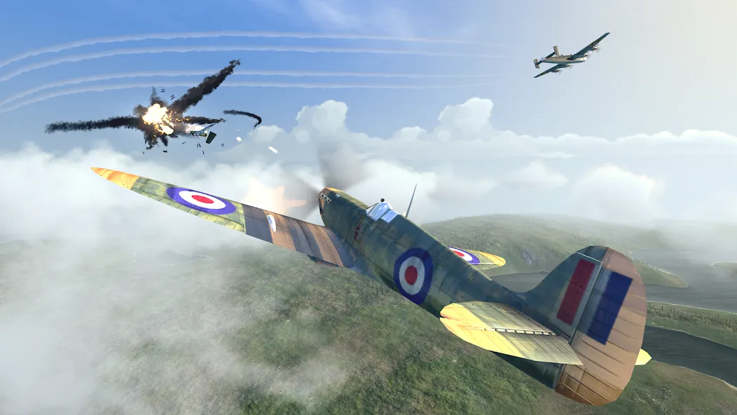 Warplanes: WW2 Dogfight Mod APK Безлимитные деньги и топливо — Скачать на Андроид — скриншот 1