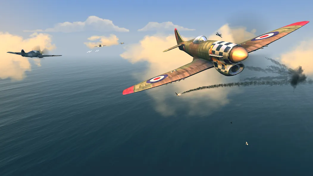 Warplanes: WW2 Dogfight Mod APK Безлимитные деньги и топливо — Скачать на Андроид — скриншот 4