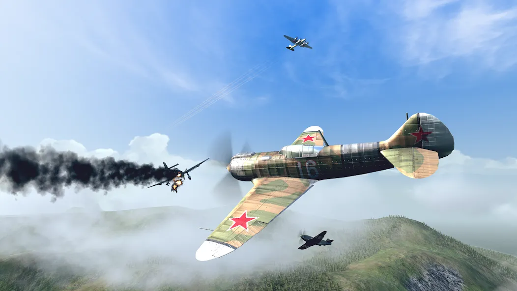 Warplanes: WW2 Dogfight Mod APK Безлимитные деньги и топливо — Скачать на Андроид — скриншот 5