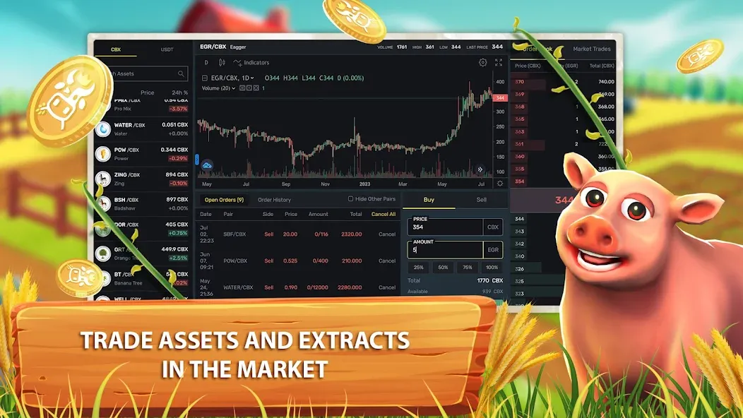 Скачать CropBytes: A Crypto Farm Game (Мод: Безлимитные ресурсы и криптовалюта) на Андроид — скриншот 4