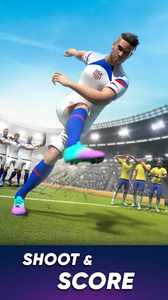 Скачать SOCCER Kicks - Stars Strike 24 — Последняя версия (Безлимитные монеты и все игроки) — скриншот 5 Скачать SOCCER Kicks - Stars Strike 24 — Последняя версия (Безлимитные монеты и все игроки) — скриншот 5