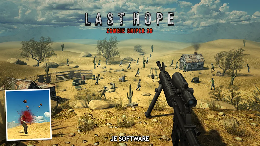 Last Hope - Zombie Sniper 3D MOD APK на Android — Безлимитные патроны и улучшенное оружие — скриншот 3