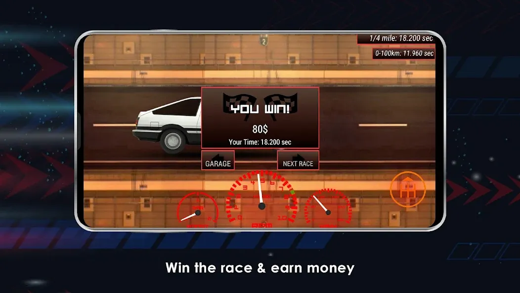Japan Drag Racing (Мод Безлимитные деньги и открыты машины) — скриншот 4 Japan Drag Racing (Мод Безлимитные деньги и открыты машины) — скриншот 4