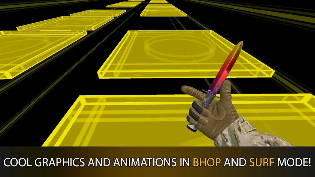 Surf GO - CS GO Parkour & Bhop MOD APK — Открыты все карты и скины — скриншот 1