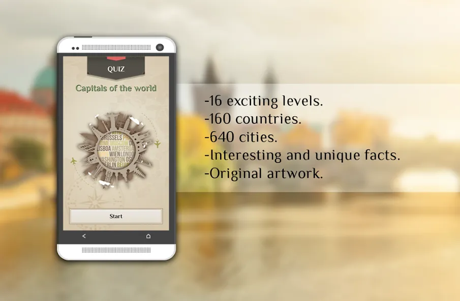 Quiz-Capitals of the world MOD APK — Все столицы мира открыты — скриншот 1