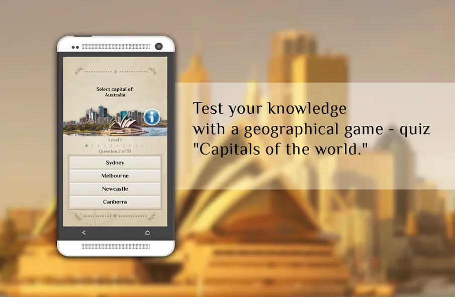 Quiz-Capitals of the world MOD APK — Все столицы мира открыты — скриншот 2