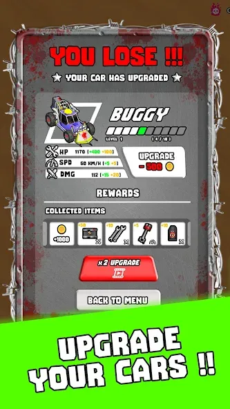 Tires & Fires: Zombie Survival MOD APK — Безлимитные ресурсы и усиленные машины — скриншот 5