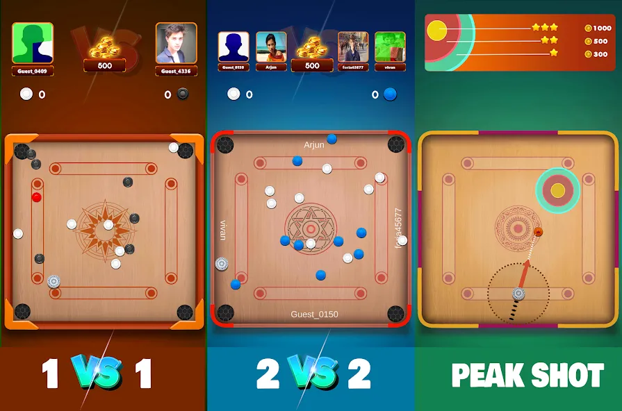 Скачать Carrom Board Clash : Pool game на Андроид — Безлимитные монеты и все уровни открыты — скриншот 4