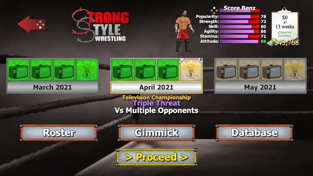 Взлом Wrestling Empire — Безлимитные деньги и открыты все возможности — скриншот 3