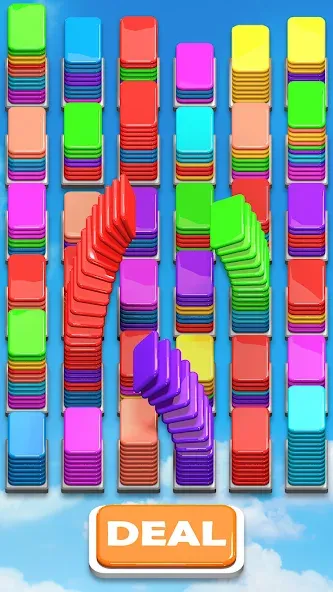Скачать взломанную Card Shuffle Sort — Без рекламы и все уровни открыты — скриншот 1